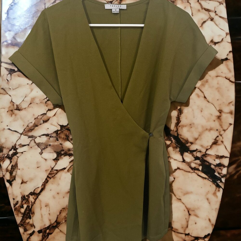 Elegant Olive Green Cocktail Dress